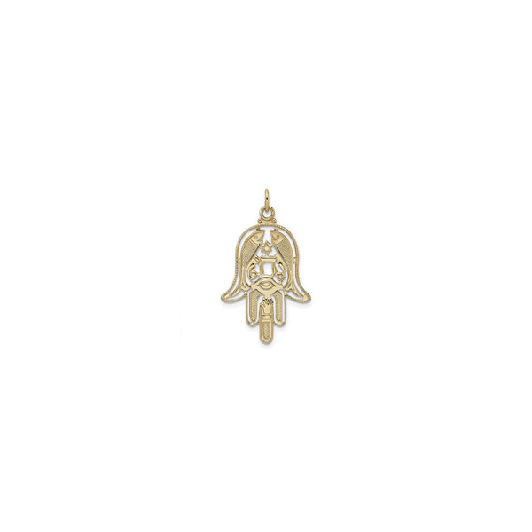 Symbol Cluster Hamsa Pendant (14K) front - Popular Jewelry - New York