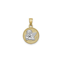 Thinking Cherub Two-Tone Beaded Medal (14K) main - Popular Jewelry - New York