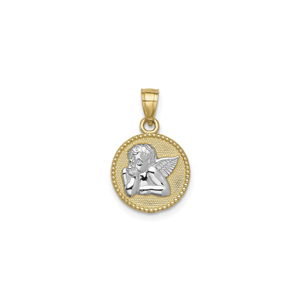 Thinking Cherub Two-Tone Beaded Medal (14K) main - Popular Jewelry - New York