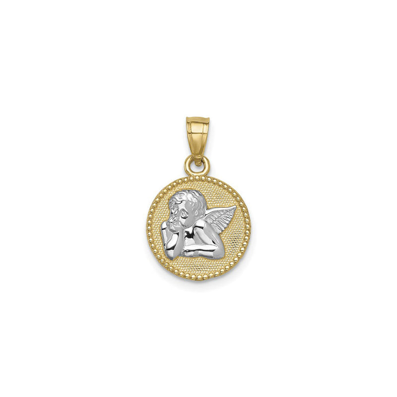 Thinking Cherub Two-Tone Beaded Medal (14K) main - Popular Jewelry - New York