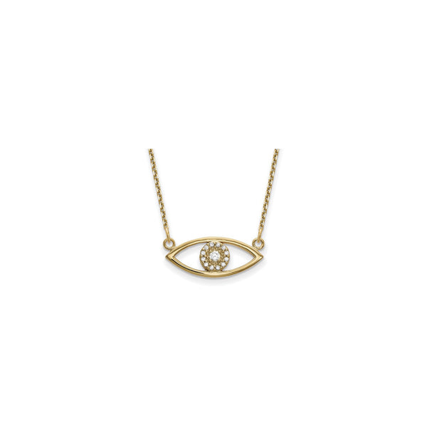 White Diamond Evil Eye Necklace (14K) main - Popular Jewelry - New York