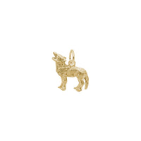 Wolf Pendant yellow (14K) main - Popular Jewelry - New York