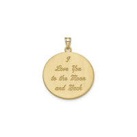 ''I Love You To The Moon-and-Back'' Disc Pendant - front - Popular Jewelry - New York