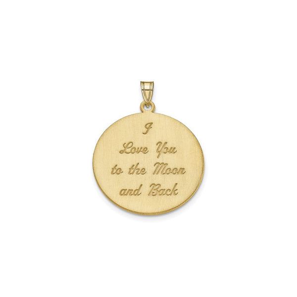 ''I Love You To The Moon-and-Back'' Disc Pendant - front - Popular Jewelry - New York