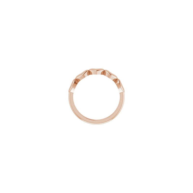 5 Hearts Row Ring rose (14K) setting - Popular Jewelry - New York