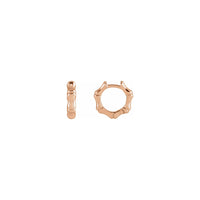 Bamboo Hinged Hoop Earrings rose (14K) main - Popular Jewelry - New York