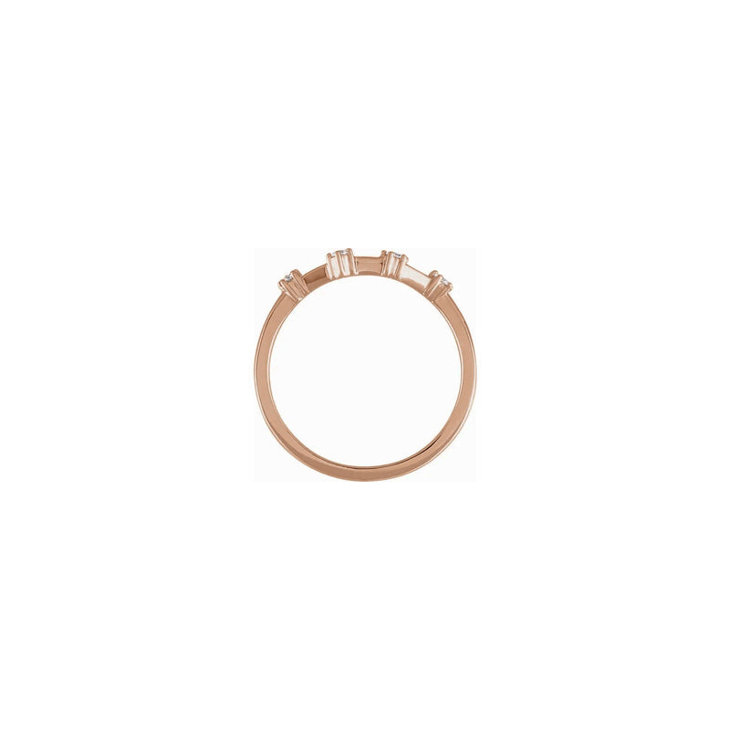  Diamond Aquarius Constellation Ring rose (14K) front - Lucky Diamond - New York