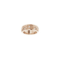 Diamond Floral Ring rose (14K) front - Popular Jewelry - New York