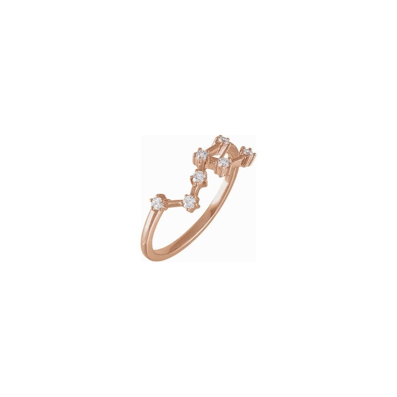 Diamond Leo Constellation Ring rose (14K) main - Popular Jewelry - New York