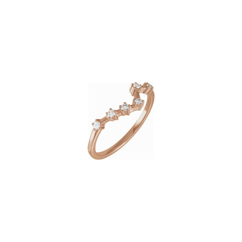 Diamond Pisces Constellation Ring rose (14K) main - Popular Jewelry - New York