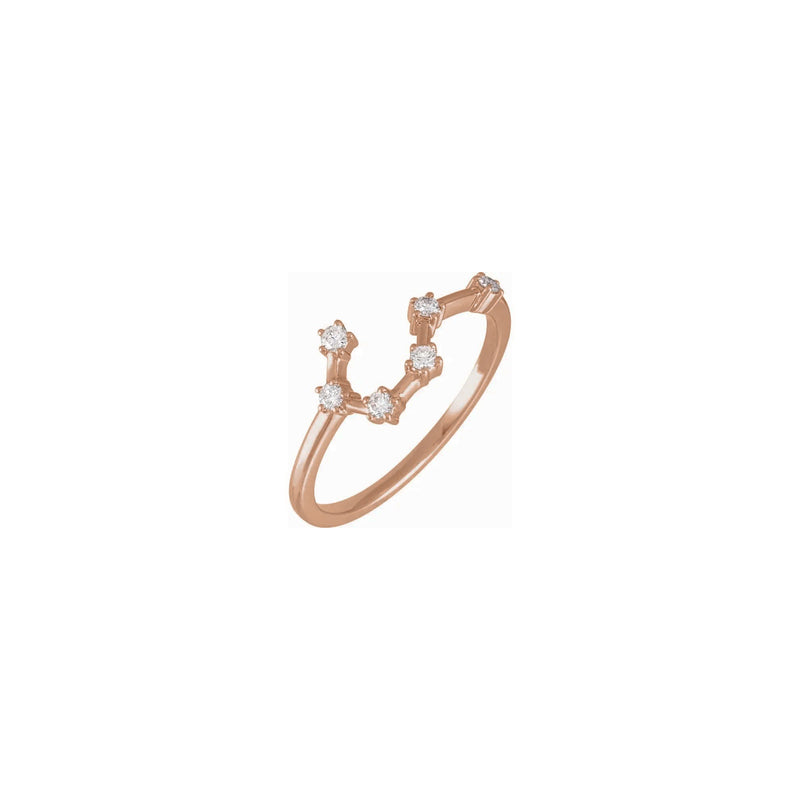 Diamond Taurus Constellation Ring rose (14K) main - Lucky Diamond - New York