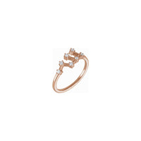 Diamond Virgo Constellation Ring rose (14K) main - Popular Jewelry - New York