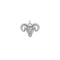 Diamond Aries Zodiac Pendant white (14K) front - Popular Jewelry - New York