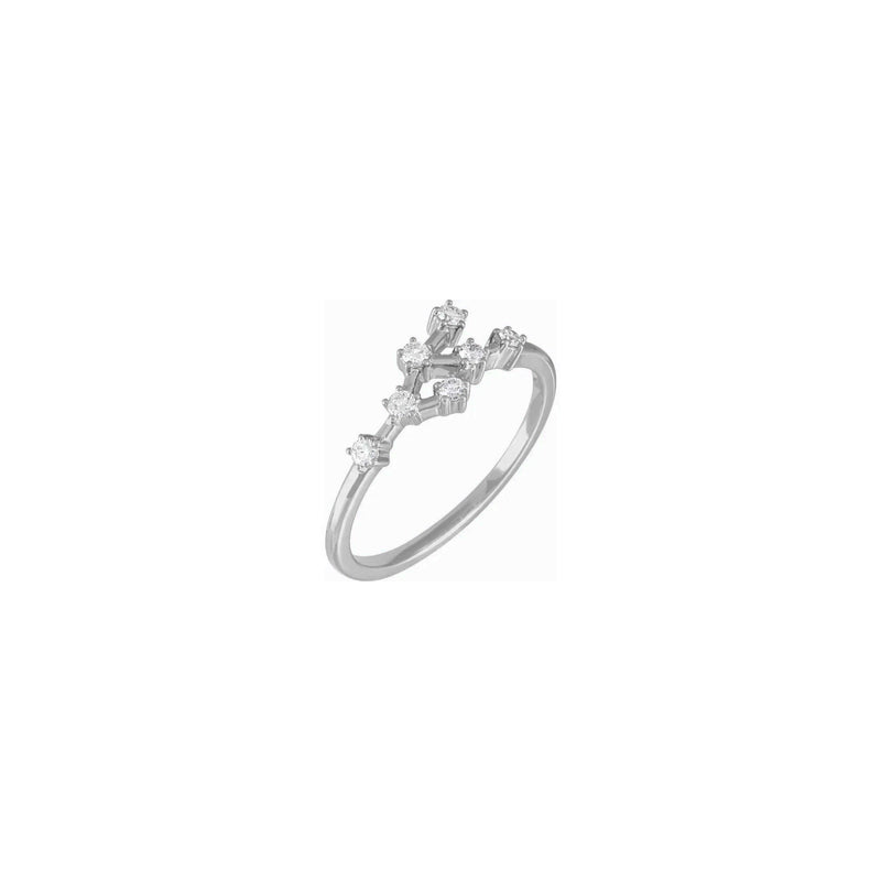 Diamond Cancer Constellation Ring white (14K) main - Lucky Diamond - New York