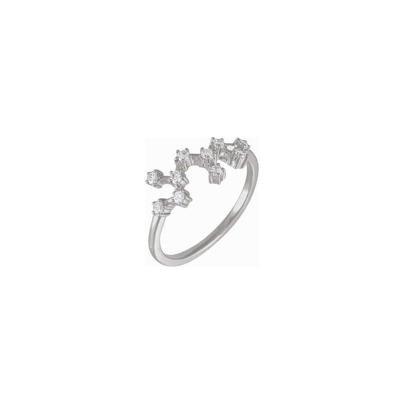 Diamond Sagittarius Constellation Ring white (14K) main - Popular Jewelry - New York