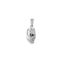 Jnana Mudra Hand Gesture Diamond Pendant (14K) back - Popular Jewelry - New York