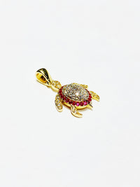 Little Turtle Pendant CZ (14K).