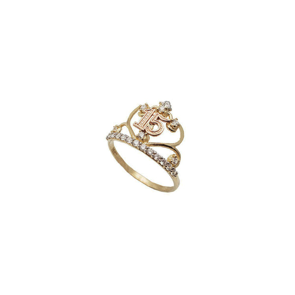 Tricolor Fifteen (15) Quinceanera Ring (14K)