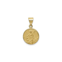 Guardian Angel Medal Pendant (18K) front - Popular Jewelry  - New York