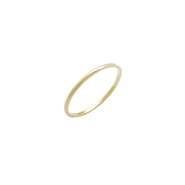 Yellow Gold Comfort Fit Classic Slim Band Ring (14K) Popular Jewelry New York