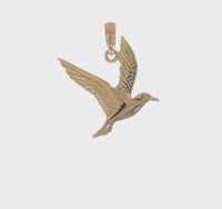 Flying Seagull Open Back Pendant (14K) 360 - Popular Jewelry - New York