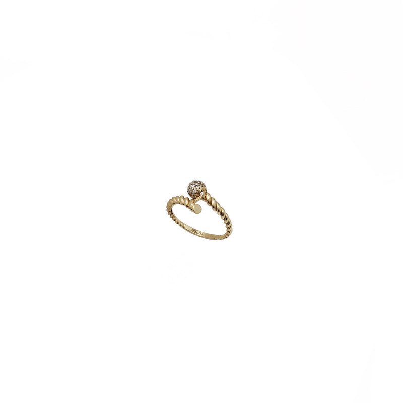 Ball Twist Band Ring (14K)