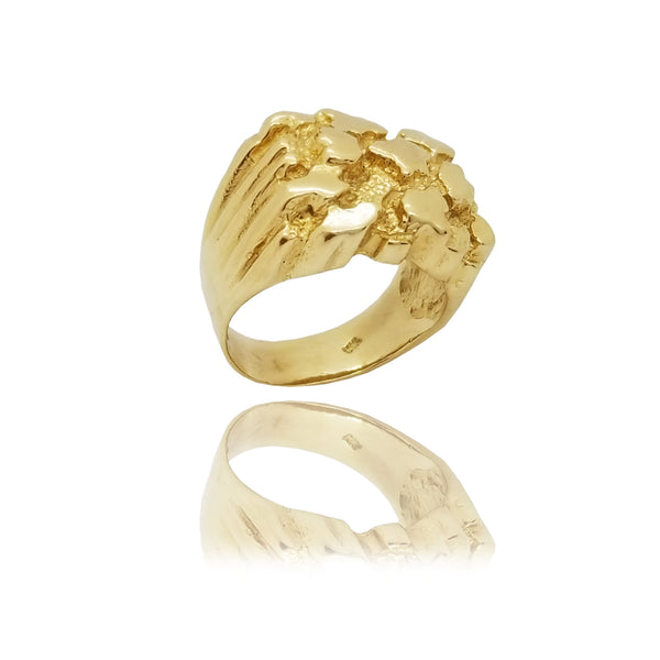 Nugget Yellow Gold Ring (14K)