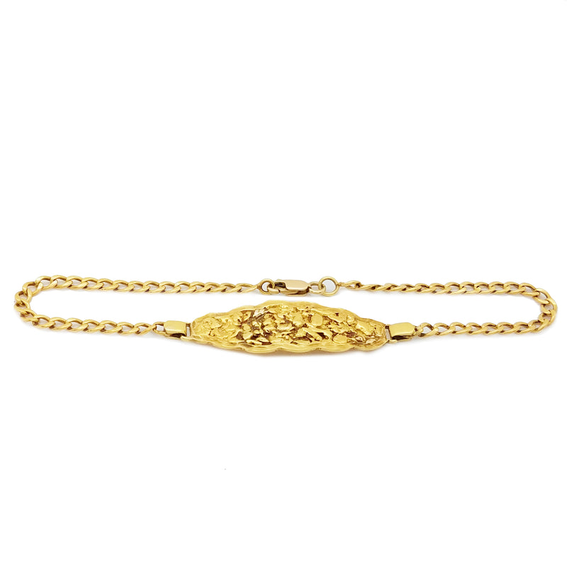 Curb Yellow Gold Bracelet (18K)