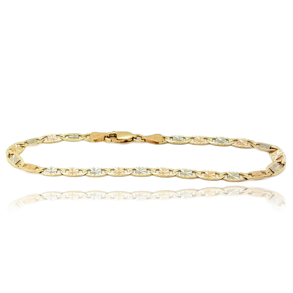 Valentino Tri-Color Gold Bracelet (14K)