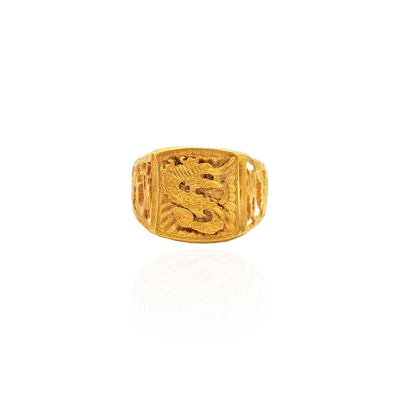 East Asian Mythology Dragon Ring (24K).