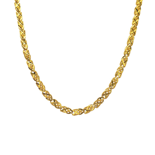 Fancy Diamond-Cut Leaflet Chain (24K)