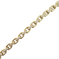 Iced-Out Cable Link Bracelet (Silver)