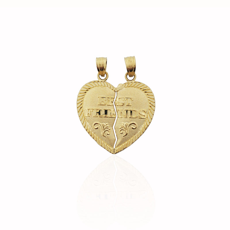 *Best Friends* Parted Heart Pendant (14K)