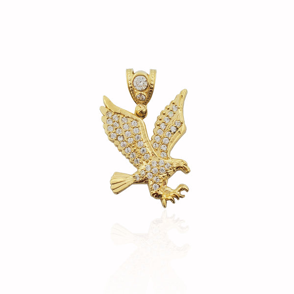 Flying Eagle CZ Pendant (10K).