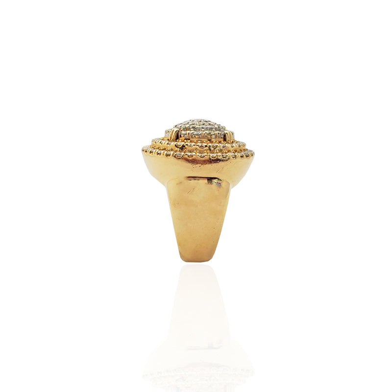 Diamond Triple-circle Ring (14K).