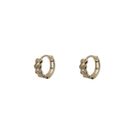 Zirconia Vines Huggie Earrings (14K)