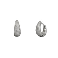 Zirconia Icy Huggie Earrings (Silver)