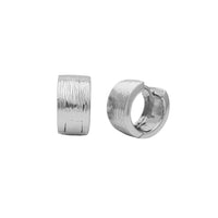 Lines Cuts Huggie Earrings (Silver)