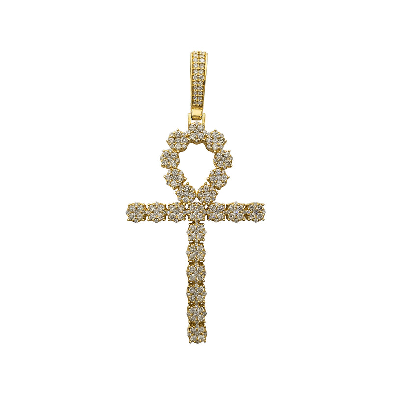 Ankh pendant iced on sale out