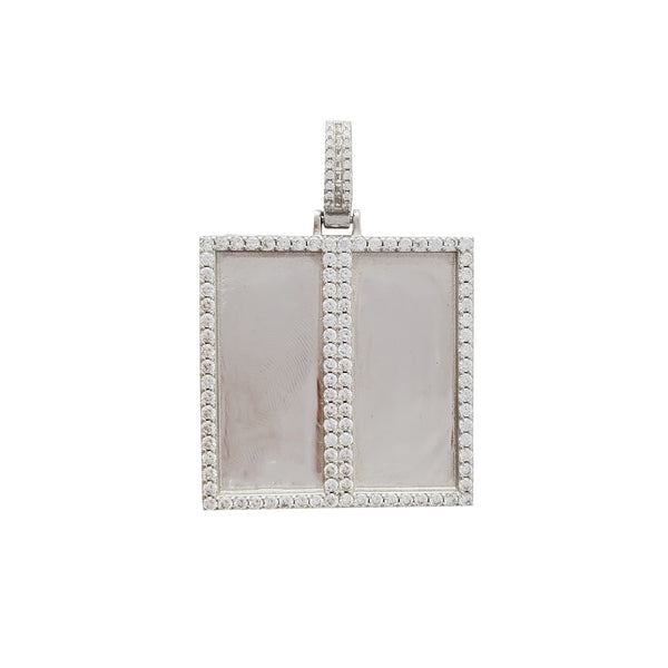 Double Rectangle Picture Pendant (Silver)