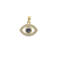 Zirconia Blue Evil Eye Pendant (14K)