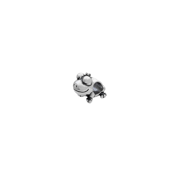 3-D Frog Charm Pendant (Silver)