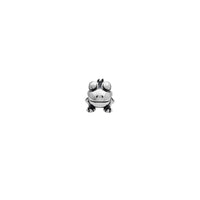 3-D Frog Charm Pendant (Silver)