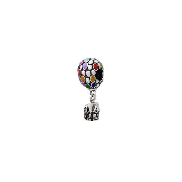 3-D Balloon House Charm Pendant (Silver)