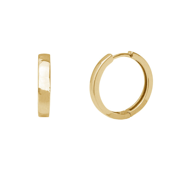 Plain Huggie Earrings (14K)