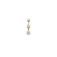 Zirconia Graduated Pendant (14K)