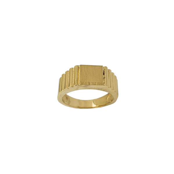 Square Brushed Finish Kid's Ring (14K)