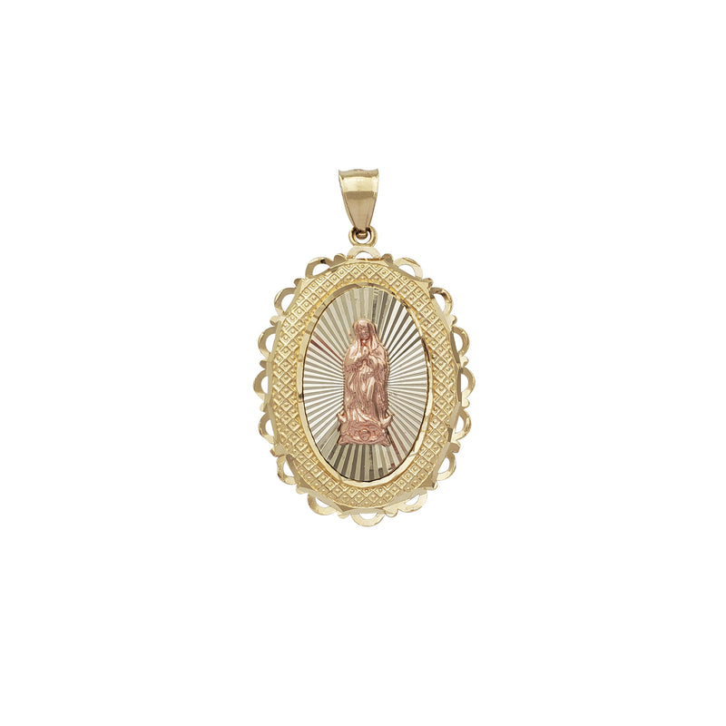 10kt real gold deals tricolor virgin Mary Pendant