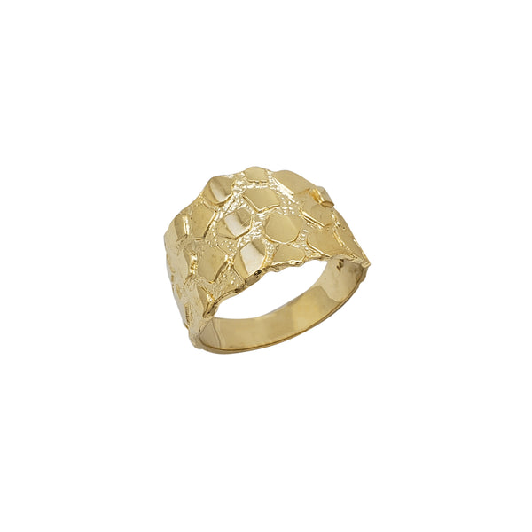 Flat Slim Fit Nugget Men's Ring (14K)