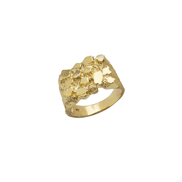 Borderless Textured Nugget Men's Ring (14K)